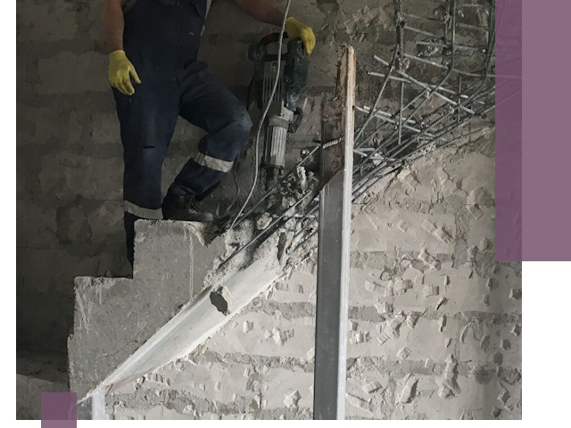 Демонтаж металлических и бетонных лестниц в Лянторе