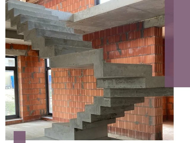 Изготовление бетонных лестниц под ключ в Лянторе