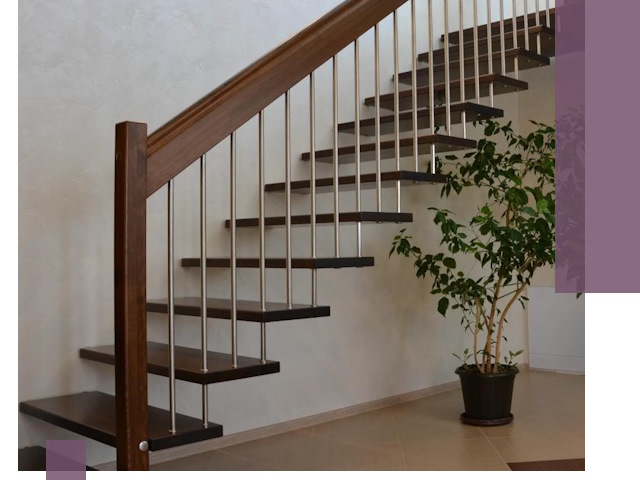 Лестницы на больцах под ключ в Лянторе – изготовление и монтаж