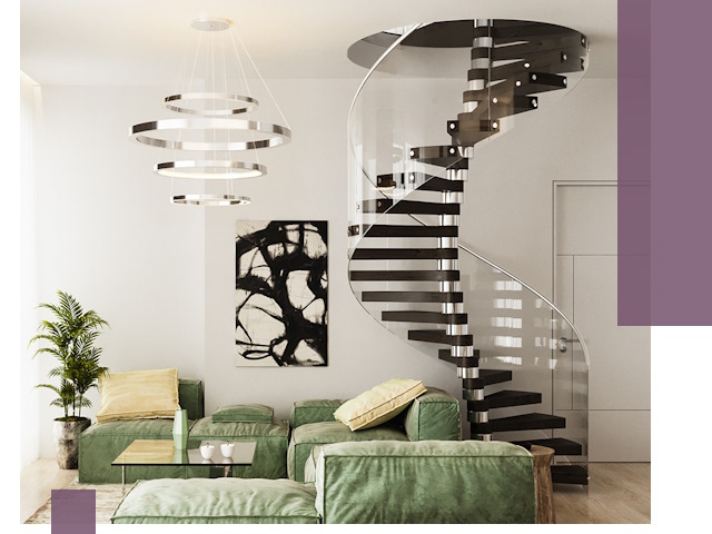 Лестницы для двухуровневой квартиры в Лянторе — изготовление и монтаж