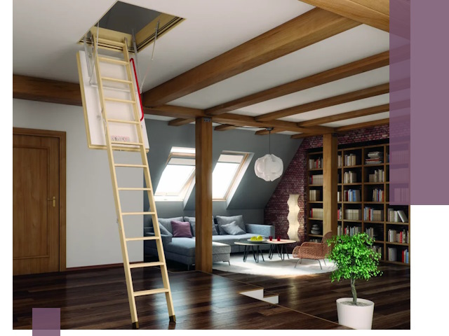 Чердачные лестницы под ключ в Лянторе: изготовление и монтаж