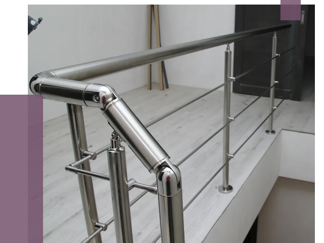 Перила из нержавеющей стали в Лянторе от 9009 руб. под ключ | ПРОЛЁТ-Лнт