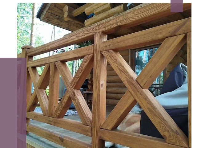 Деревянные перила под ключ в Лянторе от 7678 руб. 