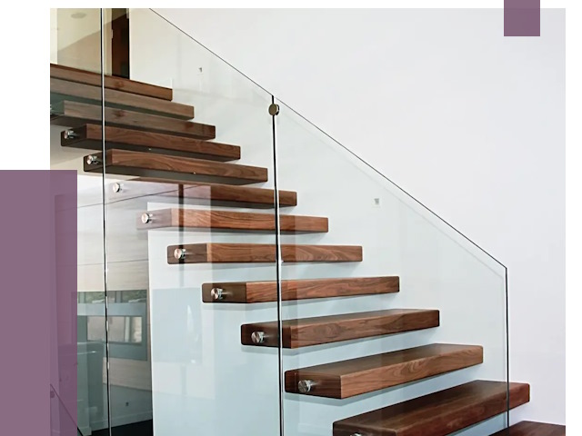 Стеклянные перила для лестницы в Лянторе от 14844 руб.