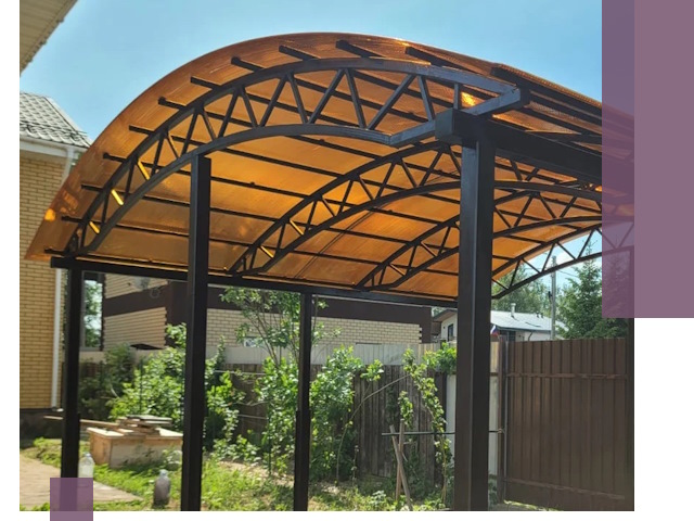 Изготовление навесов под ключ в Лянторе из качественных материалов