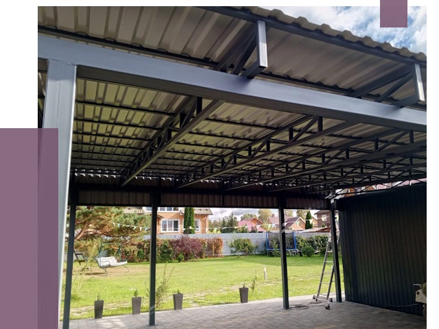 Монтаж навесов в Лянторе от 7371 руб. — установка навеса | ПРОЛЁТ-Лнт