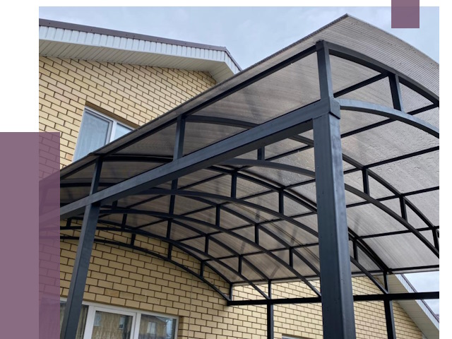 Монтаж козырьков в Лянторе от 11517 руб. | ПРОЛЁТ-Лнт