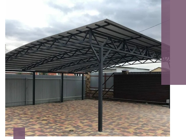 Недорогие навесы под ключ в Лянторе — изготовление и монтаж