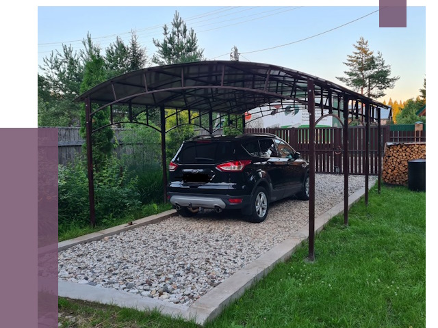 Навесы для автомобиля в Лянторе от 13155 руб.  | ПРОЛЁТ-Лнт