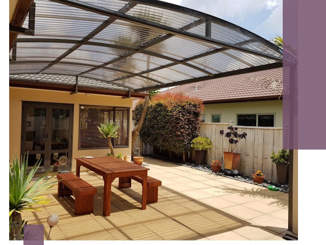 Навесы во двор под ключ в Лянторе — изготовление и монтаж