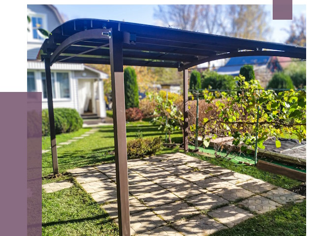 Навесы для дачи в Лянторе от 12745 руб. под ключ — ПРОЛЁТ-Лнт