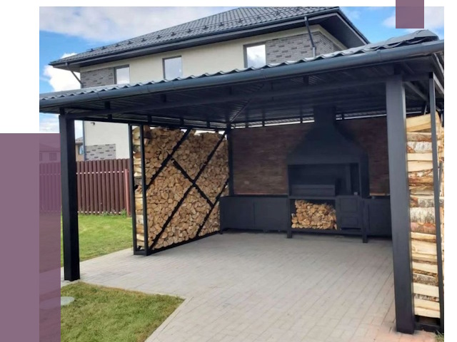 Навесы для барбекю в Лянторе от 12745 руб. под ключ | ПРОЛЁТ-Лнт