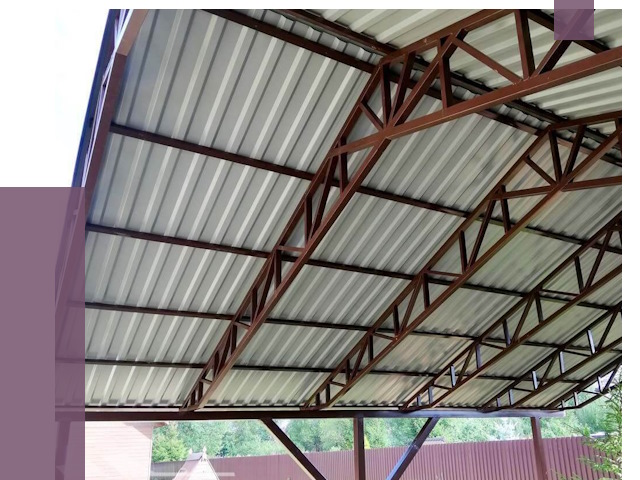 Навесы из профнастила в Лянторе от 7371 руб. | ПРОЛЁТ-Лнт