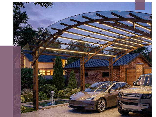 Металлические навесы в Лянторе от 12694 руб. под ключ — ПРОЛЁТ-Лнт