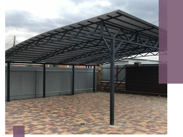 Металлические навесы под ключ в Лянторе — изготовление и монтаж