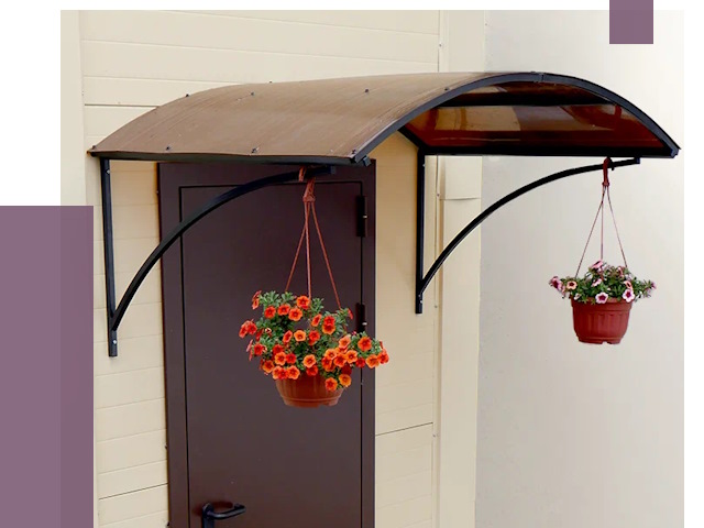 Козырьки над входом в Лянторе от 14844 руб.  | ПРОЛЁТ-Лнт