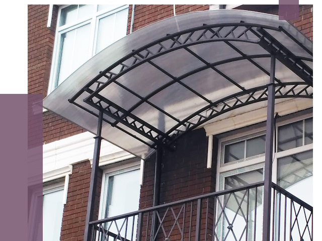 Козырьки над балконом в Лянторе от 8650 руб.  | ПРОЛЁТ-Лнт