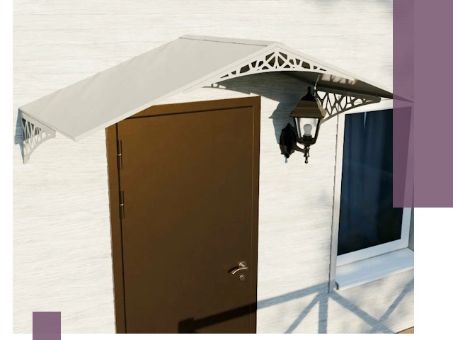 Металлические козырьки на входы и террасы в Лянторе