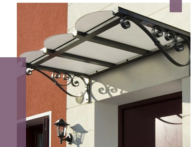 Односкатные козырьки в Лянторе от 8394 руб.  | ПРОЛЁТ-Лнт