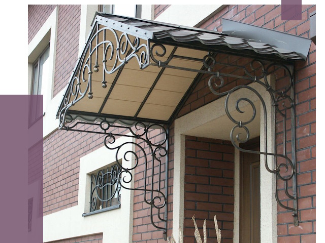 Двускатные козырьки в Лянторе под ключ от 12796 руб.