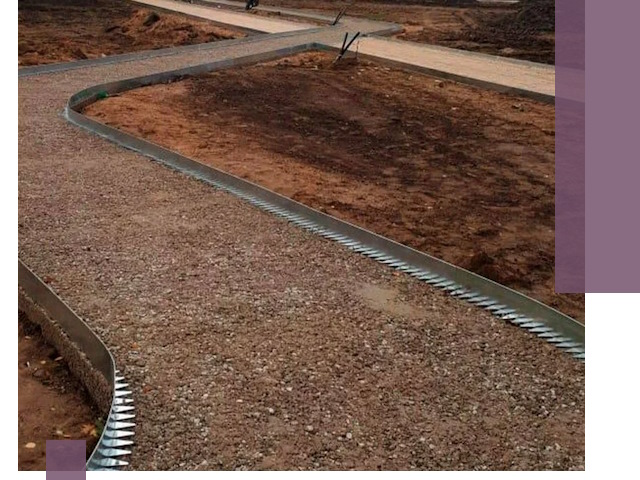 Металлические бордюры под ключ в Лянторе — изготовление и монтаж